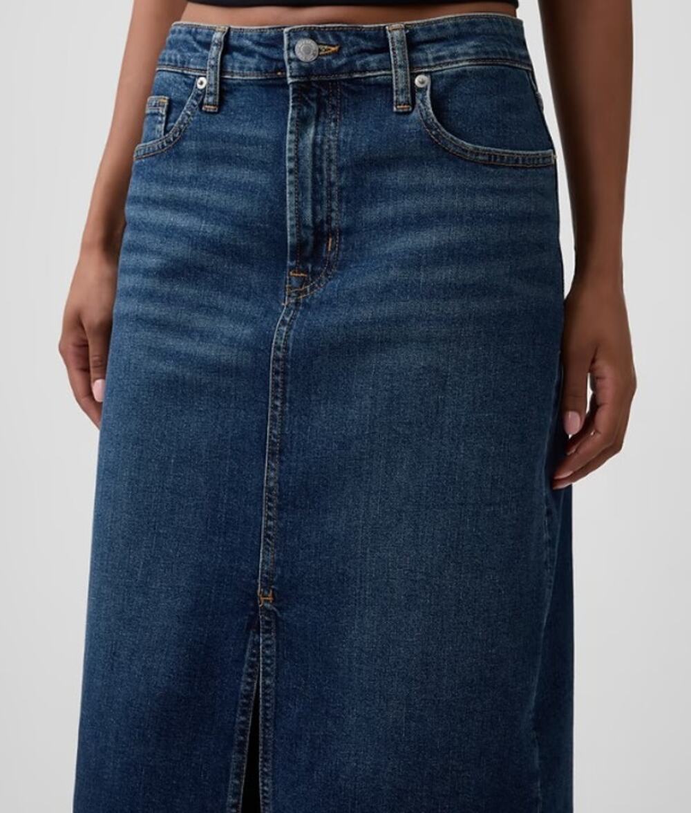 Gap Denim Midi Skirt Dark Wash size 10/30